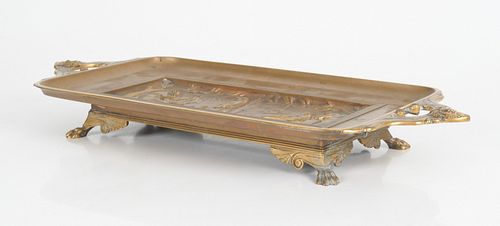 Neoclassical Gilt Bronze Tray, F. Barbedienne