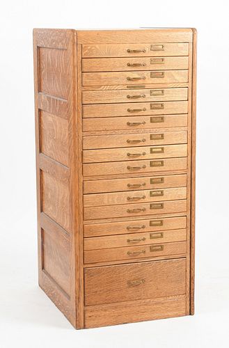 Library Bureau Sole Makers Oak Filing Cabinet