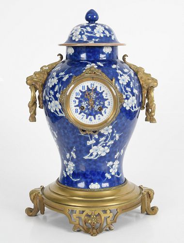 An Ormolu Mounted Chinese Vase/Clock
