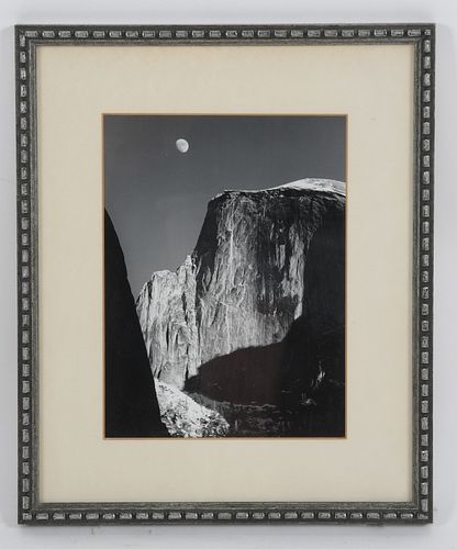 Ansel Adams, "Moon and Half Dome" Photograph