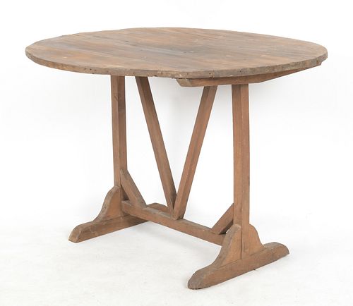 French Provincial Folding Wine Tasting Table