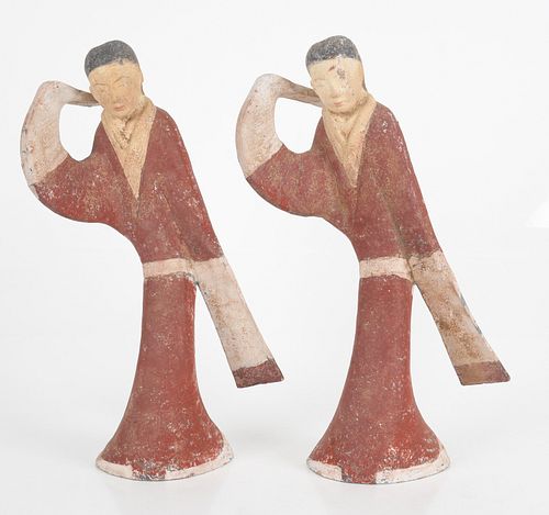 A Pair of Chinese Terracotta Figures