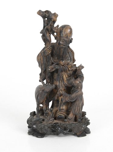 A Chinese Soapstone Figure of Shou Lao