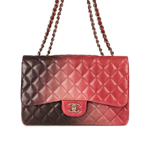 CHANEL OMBRE JUMBO SINGLE FLAP BAG Condition grade B. Produced between 2009 and 2010. 30cm long...