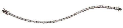 Sterling Silver and Cubic Zirconia Bracelet 
