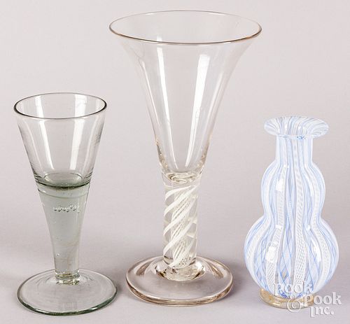 Three pieces of glass