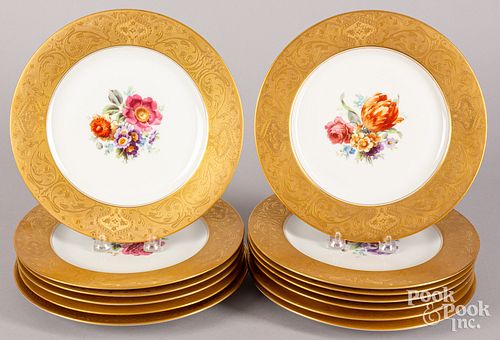 Twelve Hutschenreuther porcelain plates