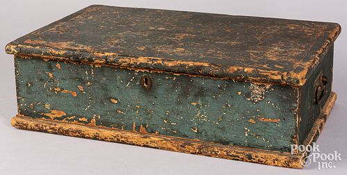 Painted pine Bible box, ca. 1800