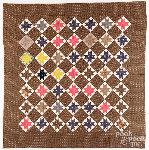 Pennsylvania Lemoyne star patchwork quilt