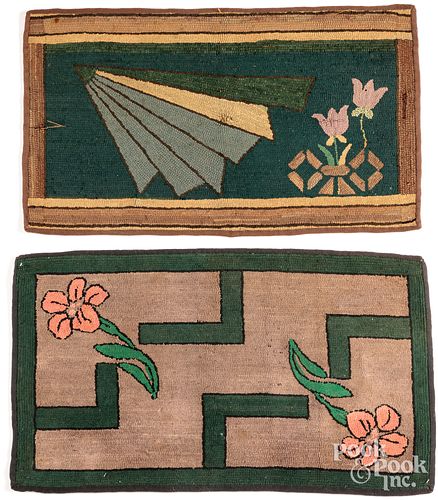 Two hooked rugs, mid 20th c.