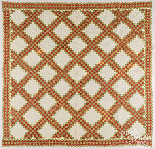 Pennsylvania Irish chain patchwork quilt
