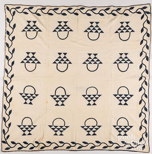Pennsylvania basket patchwork quilt, ca. 1900