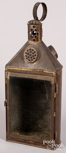 Punched tin carry lantern, 19th c.