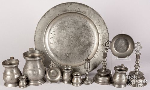 Group of pewter, 19th and 20th c.