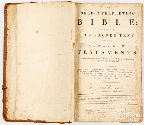 Leather bound Self-Interpreting Bible