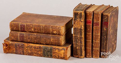 Group of leather bound religious texts