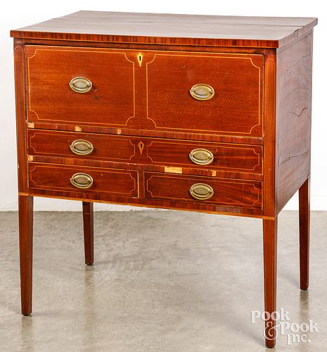 Pennsylvania Federal inlaid mahogany butler's desk