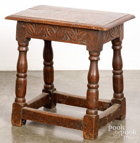 George I oak joint stool