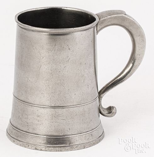 Middletown, Connecticut pewter quart mug, ca. 1785