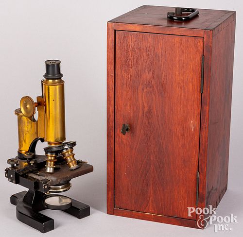 Spencer brass microscope, early 20th c.