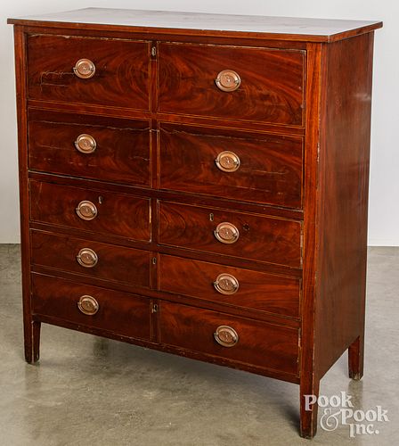 Mid-Atlantic Federal inlaid mahogany butler's desk