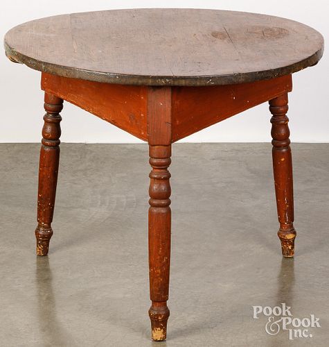 Painted pine center table, late 19th c.