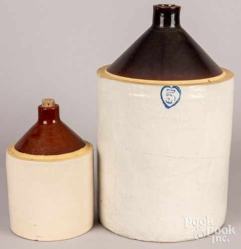 Two stoneware jugs, ca. 1900