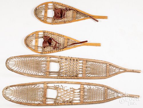 Two pairs of snowshoes