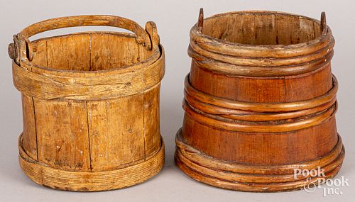 Two staved buckets, 19th c.