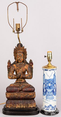 Two Chinese table lamps