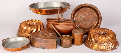 Copper cookware, food molds, etc.