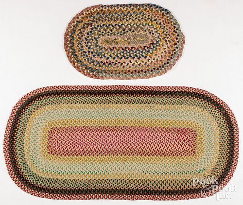 Two braided rugs