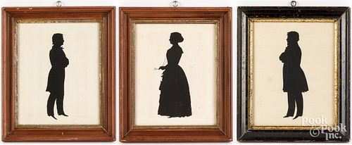 Three hollow-cut silhouettes, 19th c.