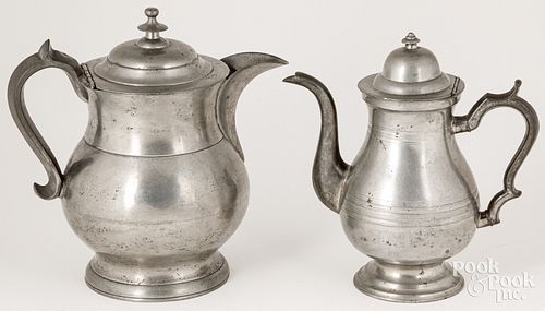 Pewter water pitcher, coffeepot