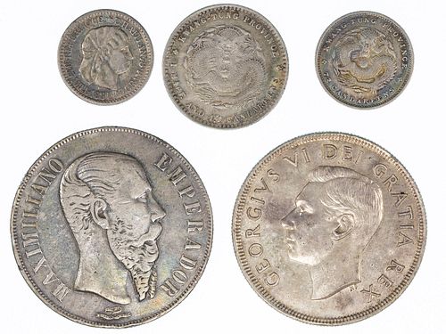 Group of 4 Silver World Coins