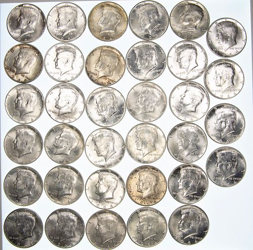 Group 34 Kennedy Silver Half Dollars and Others