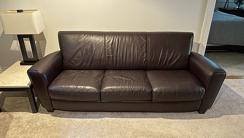 Natuzzi Leather Sofa & Chair w/Ottoman