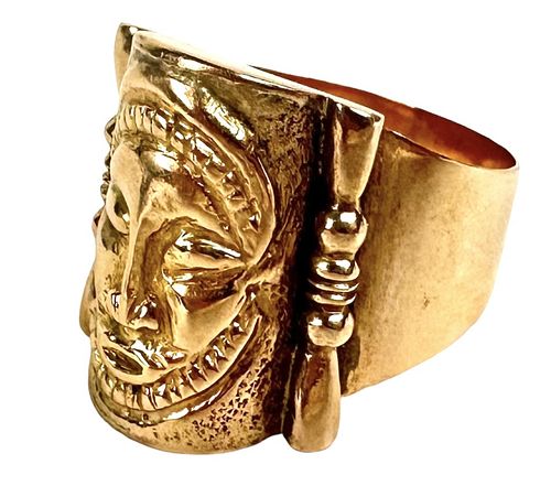 Antique 12K Gold Ethnic Ring