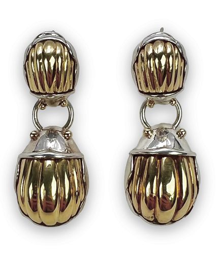 Tiffany & Co 18K Gold & Sterling Double Scarab