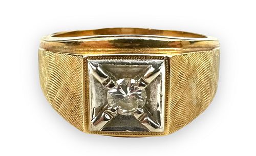 14K Gold Men's Diamond Ring