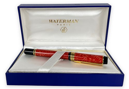 Waterman Patrician Red Marble Fountain Pen
