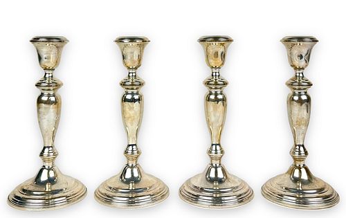 (4) Empire Weighted Sterling 8" Candlesticks