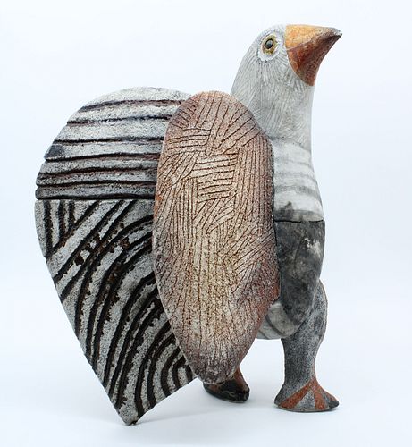 Roger Capron, Ceramic Bird Sculpture, Rare