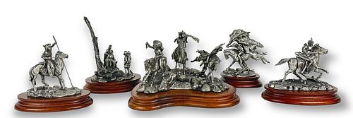 (5) Don Pollard Limited Edition Pewter Sculptures