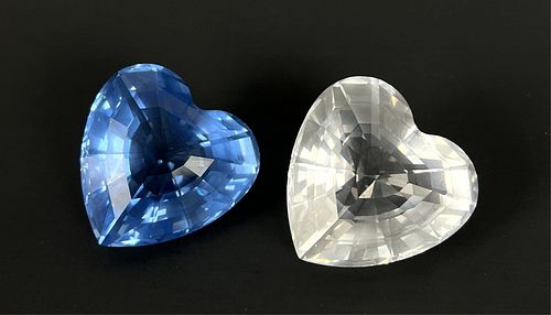 (2) Swarovski Crystal Hearts