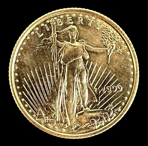 1999 Gem Uncirculated US $5 .999 Gold Eagle