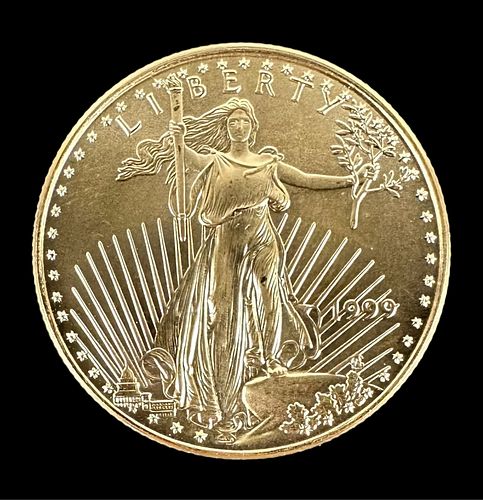 1999 Gem Uncirculated US $25 .999 Gold Eagle