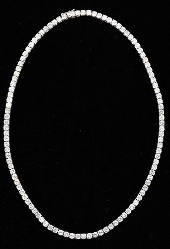 Brilliant Diamond & 14k White Gold Necklace