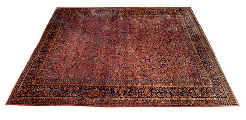 Persian Sarouk Hand Woven Wool Rug H 11' 8'' W 16' 5''