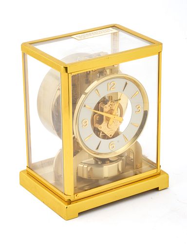LeCoultre & Cie (Swiss) Brass Atmos Mantle Clock H 8.75'' W 7'' Depth 5.25''